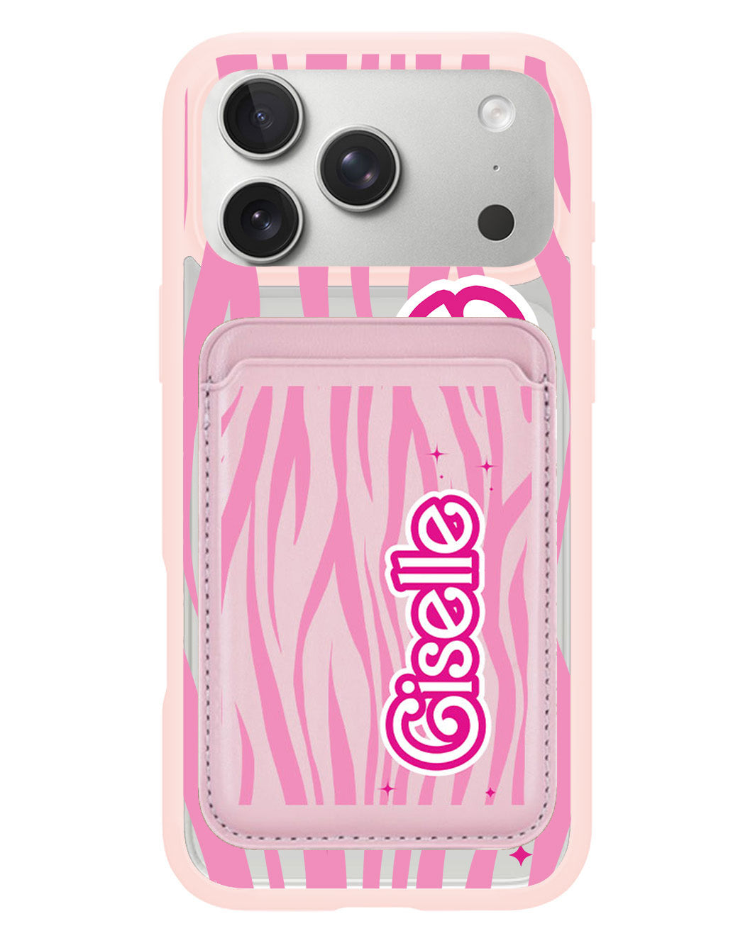 iPhone Magnetic Wallet Case - Barbie Zebra Pattern