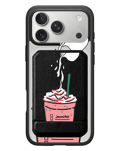 iPhone Magnetic Multifold Wallet - Frappe Rasberry