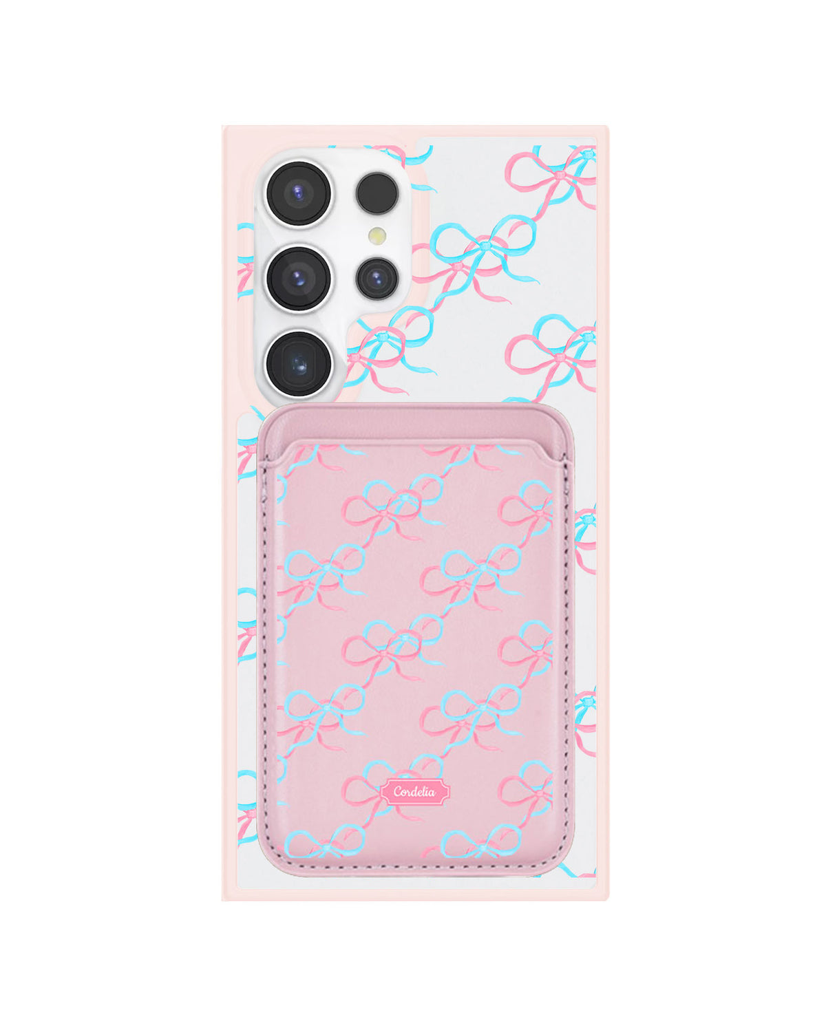 Android Magnetic Wallet Case - Coquette Overlap Bow