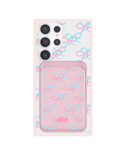 Android Magnetic Wallet Case - Coquette Overlap Bow