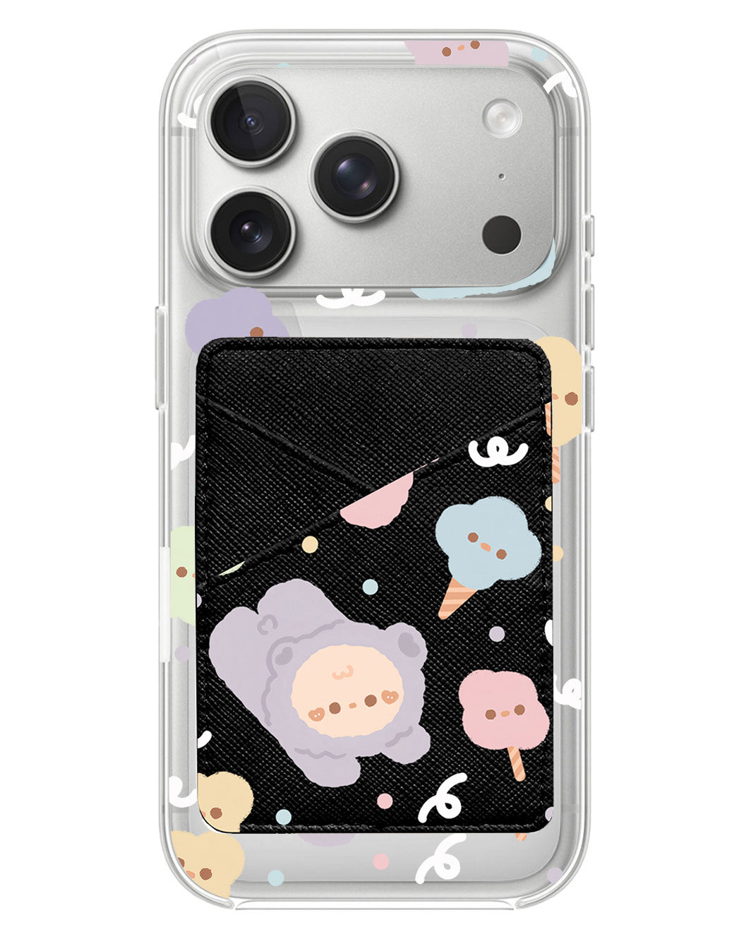 iPhone Phone Wallet Case - Cotton Teddy
