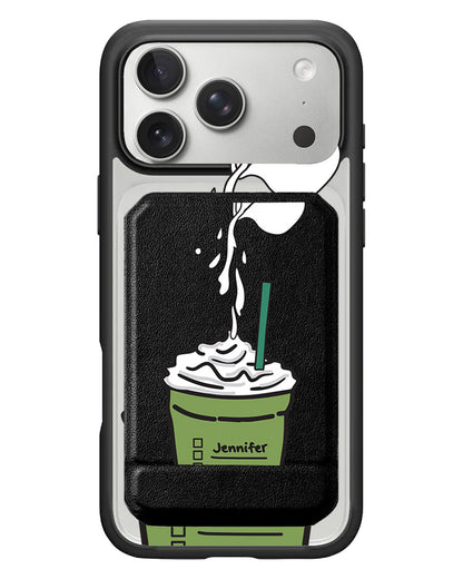 iPhone Magnetic Multifold Wallet - Frappe Matcha
