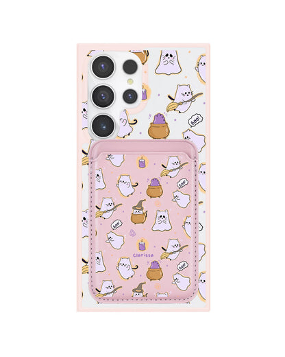 Android Magnetic Wallet Case - Spooky Cat