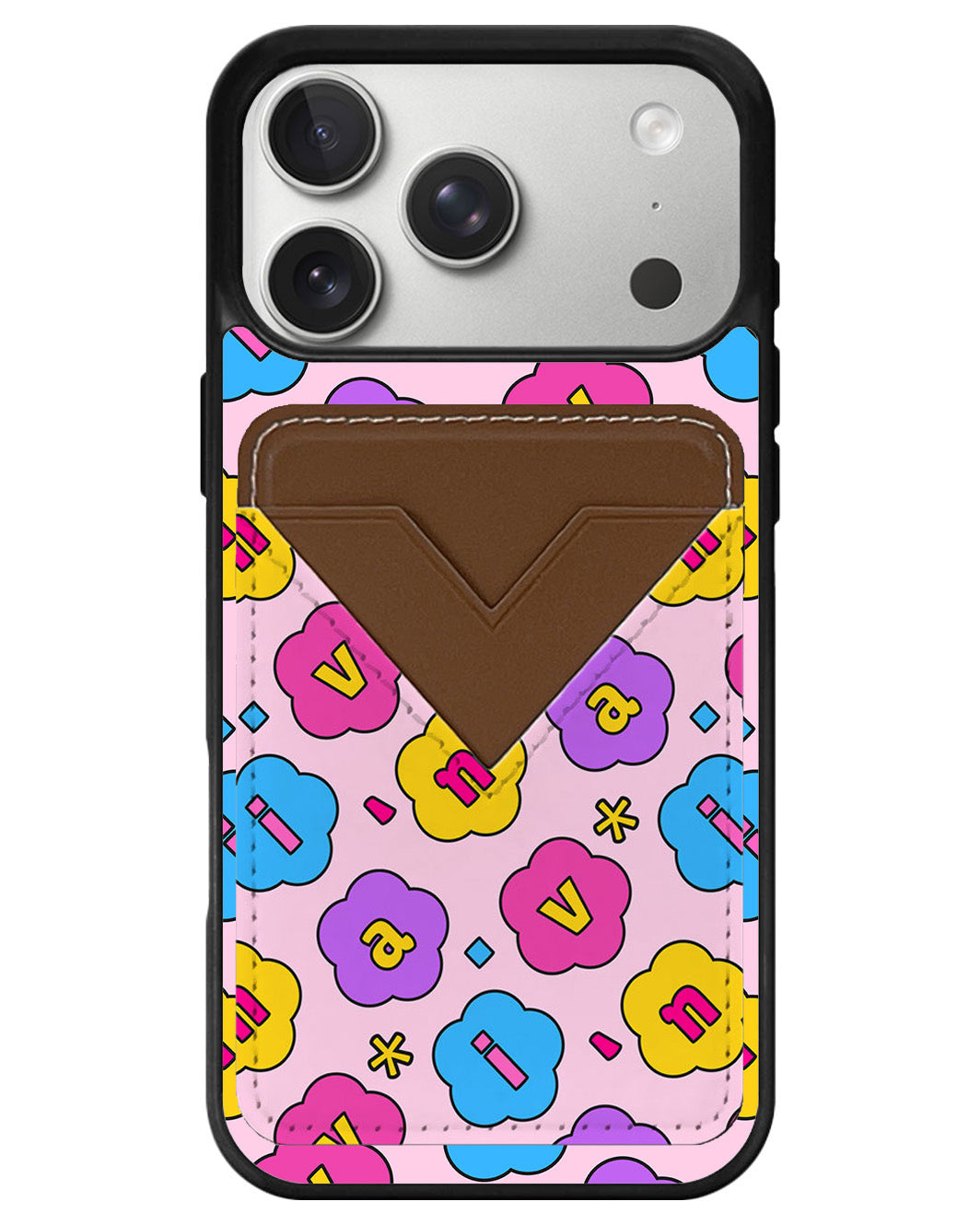 iPhone Avant Wallet Case - Flower Petals Monogram 4.0