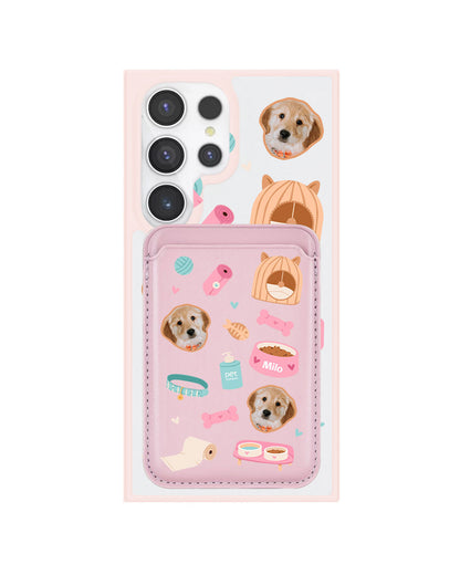 Android Magnetic Wallet Case - Pet Grid Puppy Life