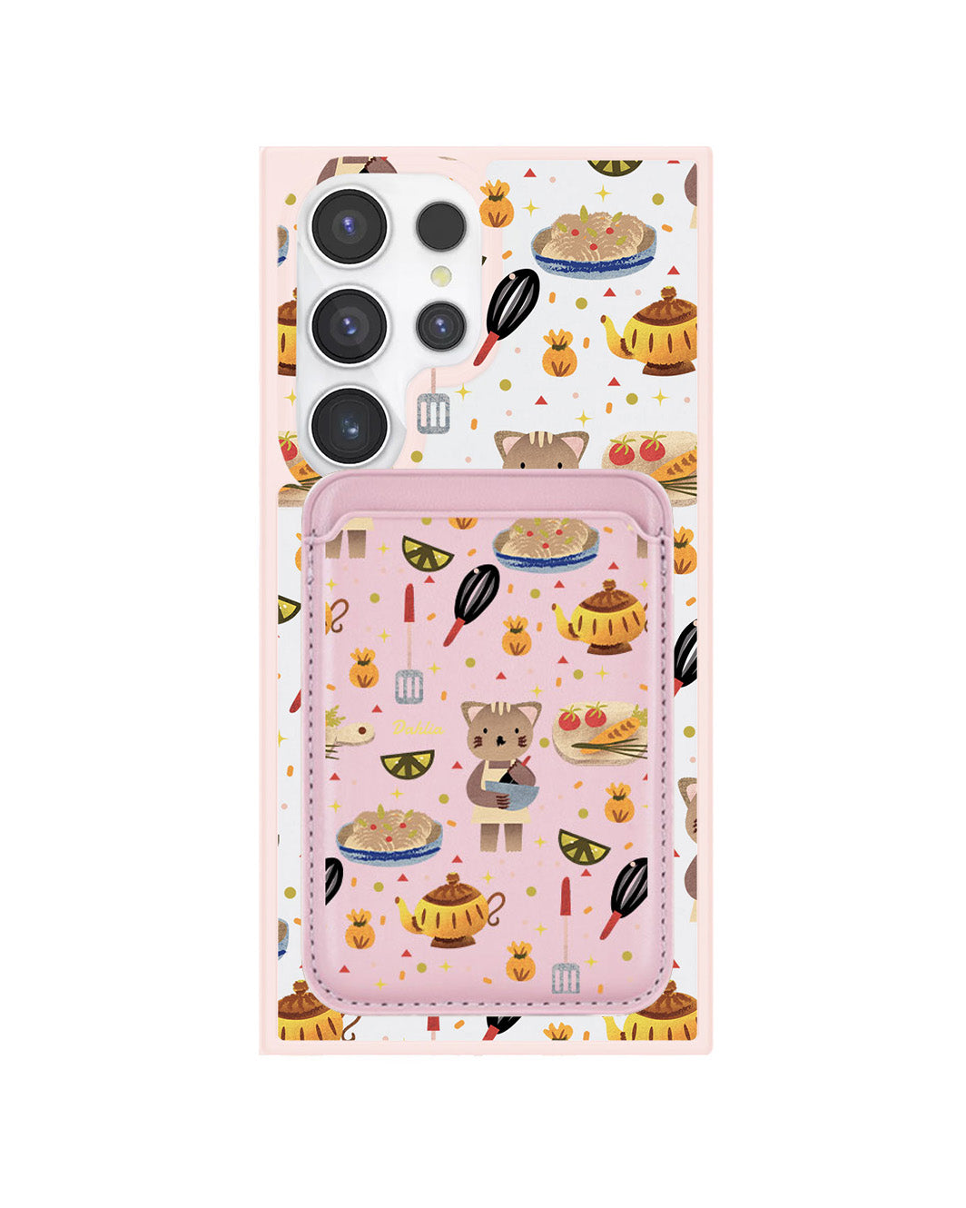 Android Magnetic Wallet Case - Cooking Cat