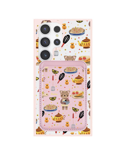 Android Magnetic Wallet Case - Cooking Cat