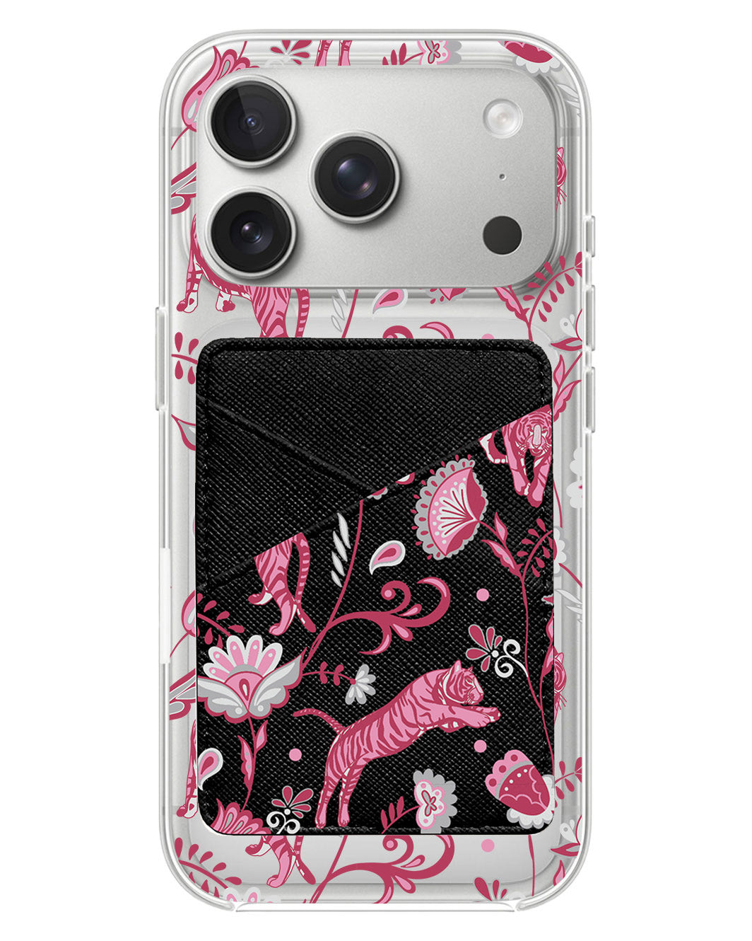 iPhone Phone Wallet Case - Tiger & Floral 7.0