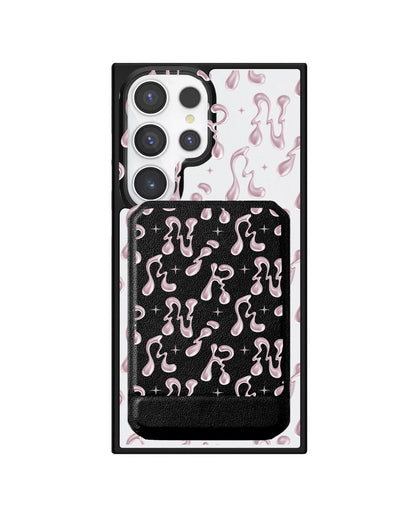Android Magnetic Multifold Wallet - Pink Chrome Monogram 2.0