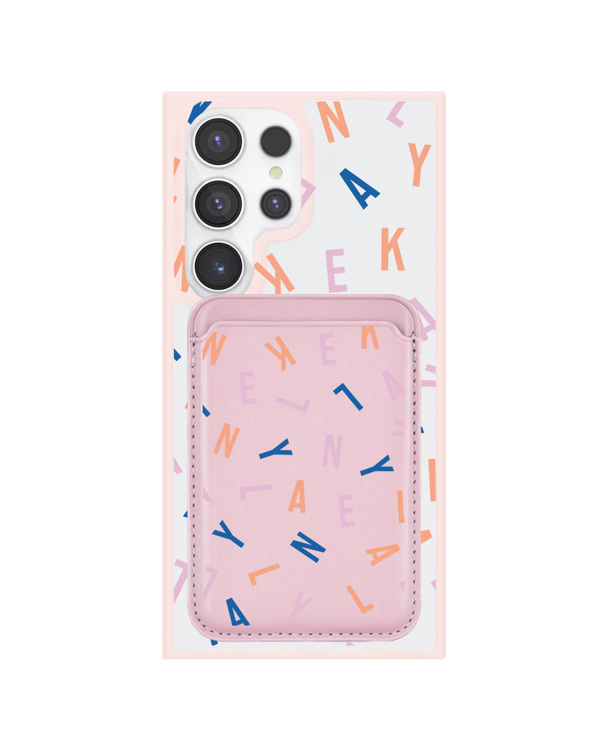 Android Magnetic Wallet Case - Monogram 1.0 Rainbow