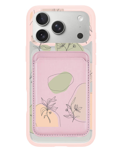 iPhone Magnetic Wallet Case - Sketchy Flower