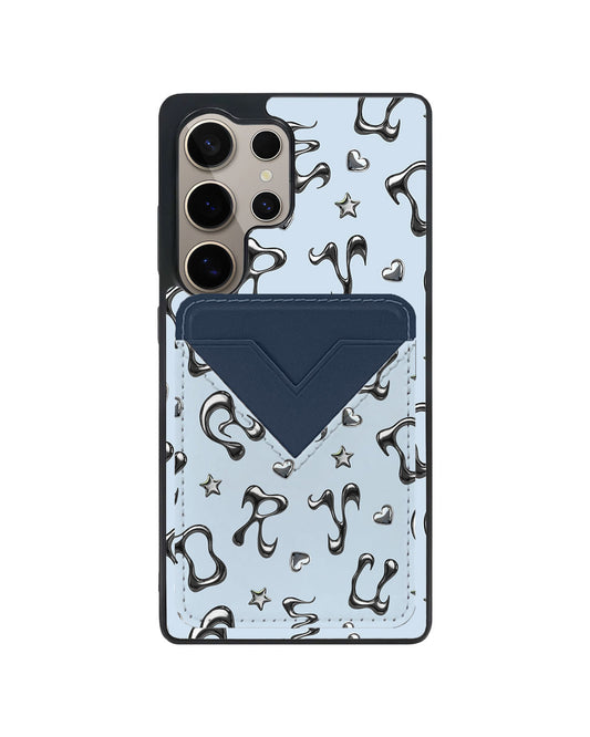 Android Avant Wallet Case - Chrome Monogram 2.0