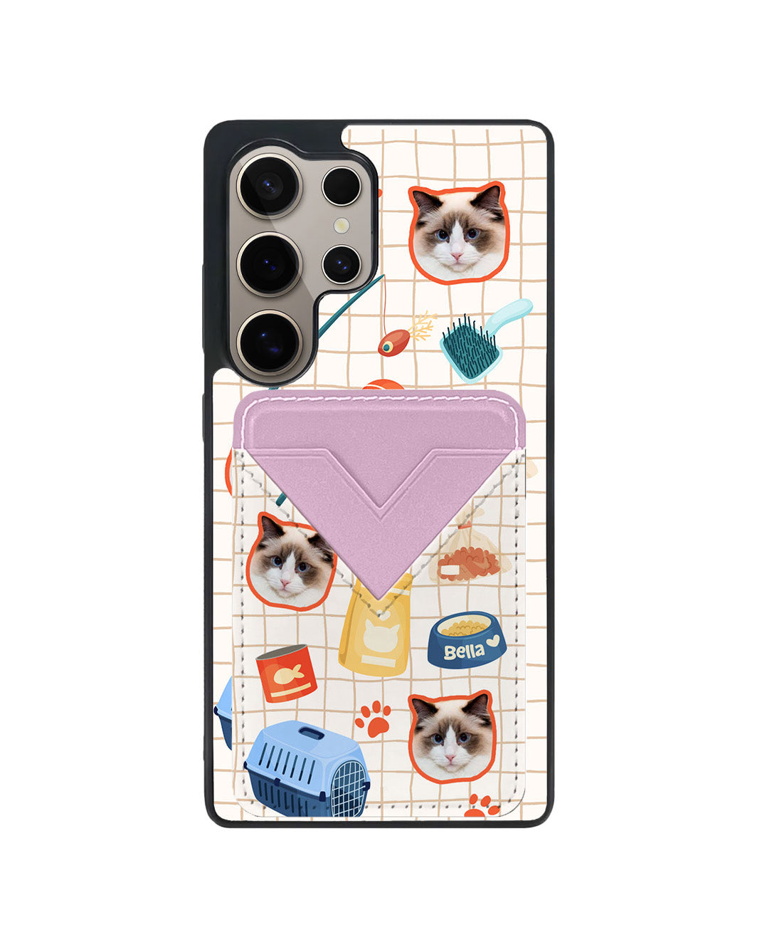 Android Avant Wallet Case - Pet Grid Kitty Adventure