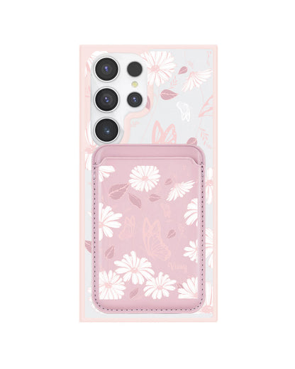 Android Magnetic Wallet Case - Butterfly & Daisy
