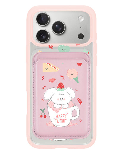 iPhone Magnetic Wallet Case - Happy Tummy