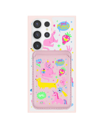 Android Magnetic Wallet Case - Monster Say Good Mood