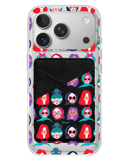 iPhone Phone Wallet Case - Cute Sweety Faces
