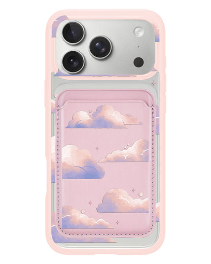iPhone Magnetic Wallet Case - Pastel Clouds