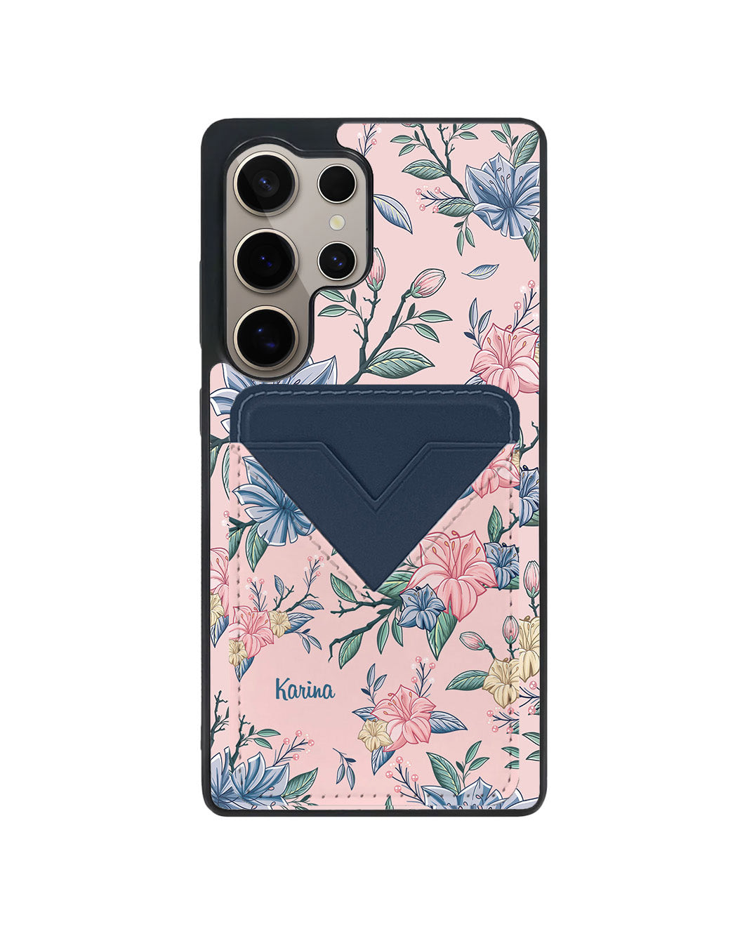 Android Avant Wallet Case - Pink & Blue Floral