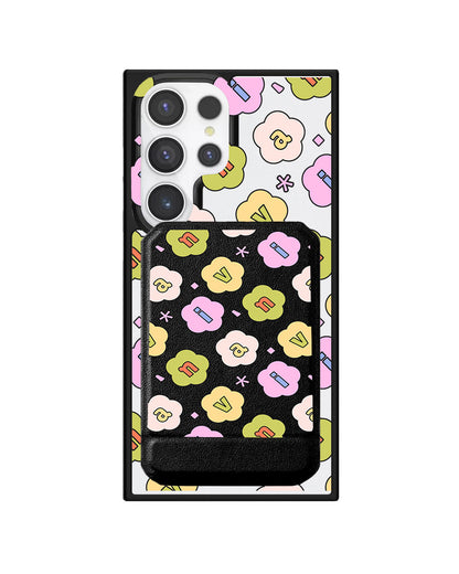 Android Magnetic Multifold Wallet - Flower Petals Monogram 1.0