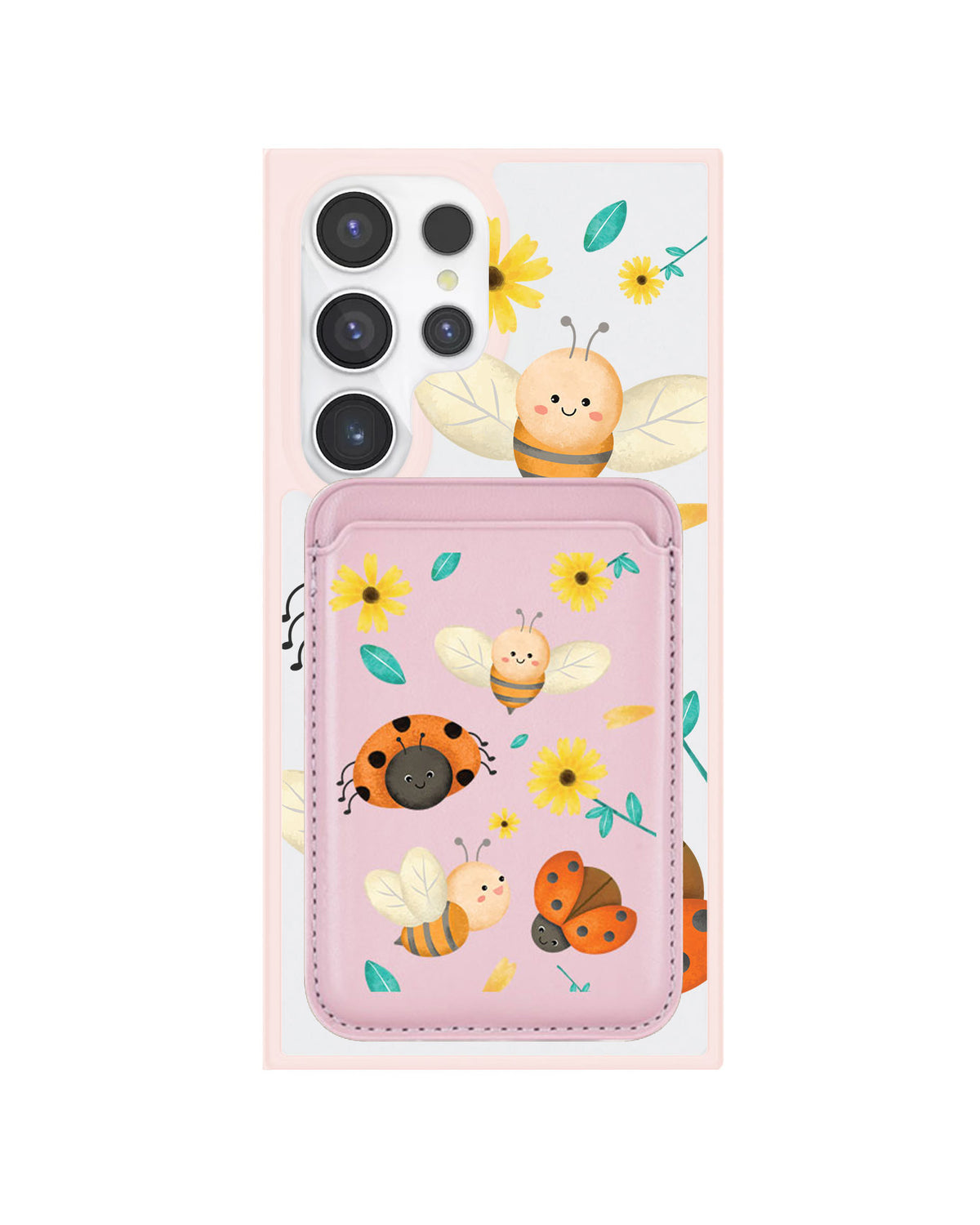 Android Magnetic Wallet Case - Lady Bug & Bee