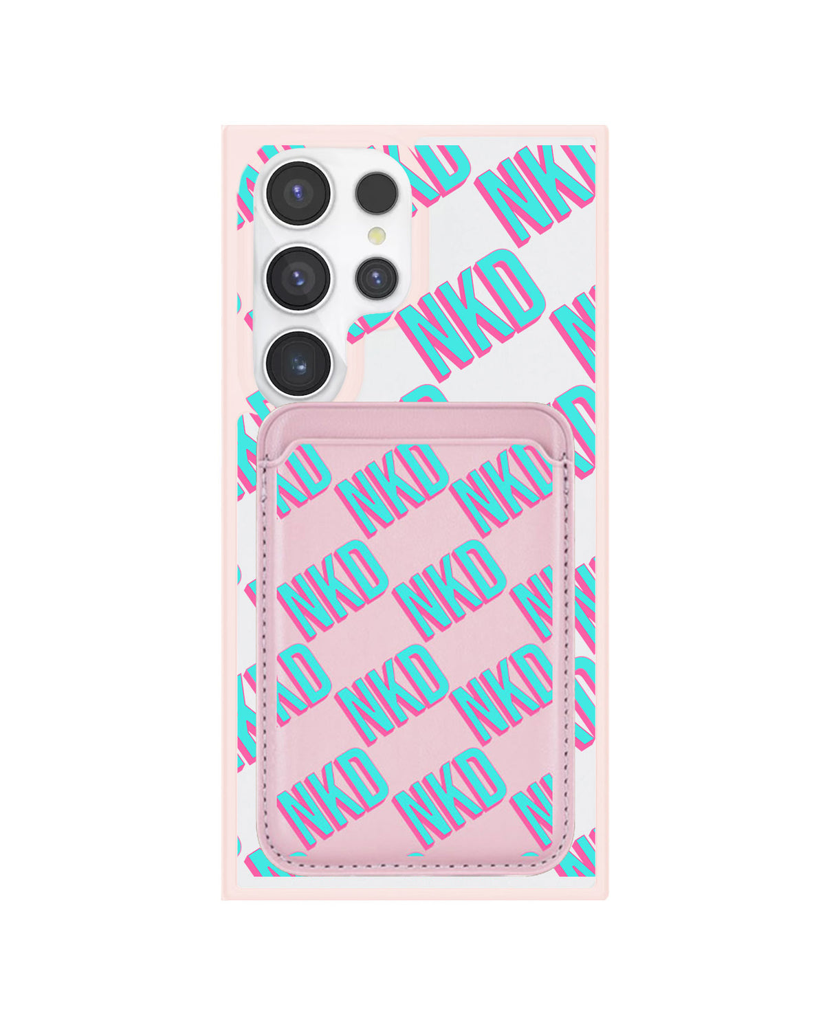 Android Magnetic Wallet Case - Diagonal Initial Monogram 4.0