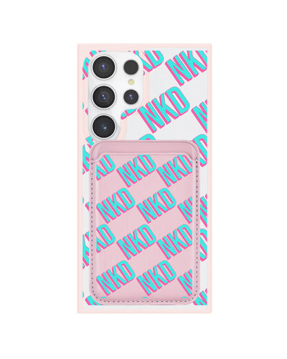 Android Magnetic Wallet Case - Diagonal Initial Monogram 4.0