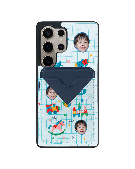 Android Avant Wallet Case - Face Grid Boy's Toys