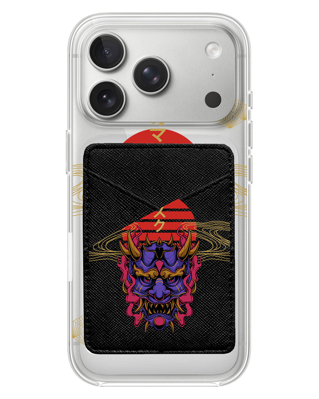 iPhone Phone Wallet Case - Oni Mask
