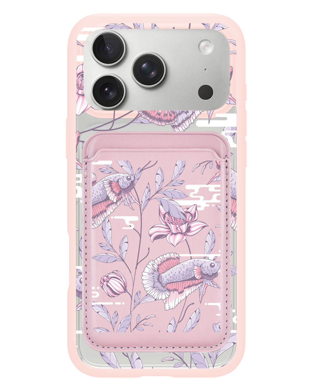 iPhone Magnetic Wallet Case - Fish & Floral 1.0