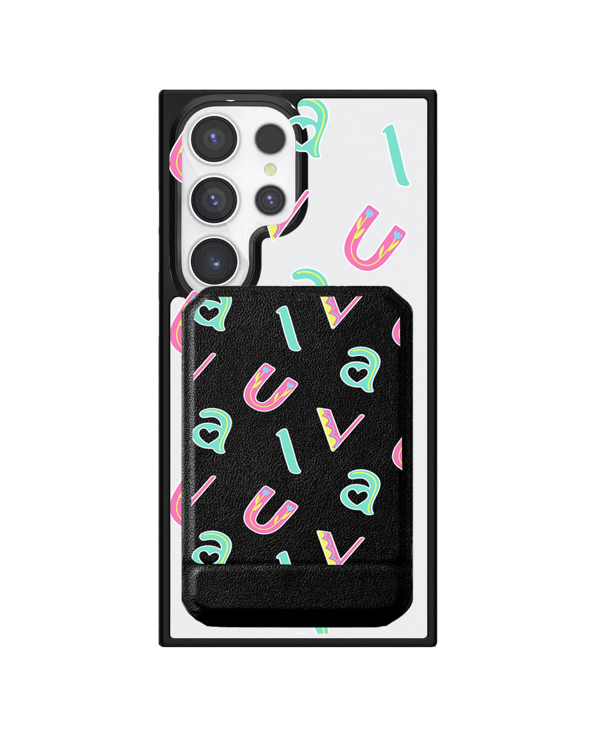 Android Magnetic Multifold Wallet - Playful Monogram 6.0