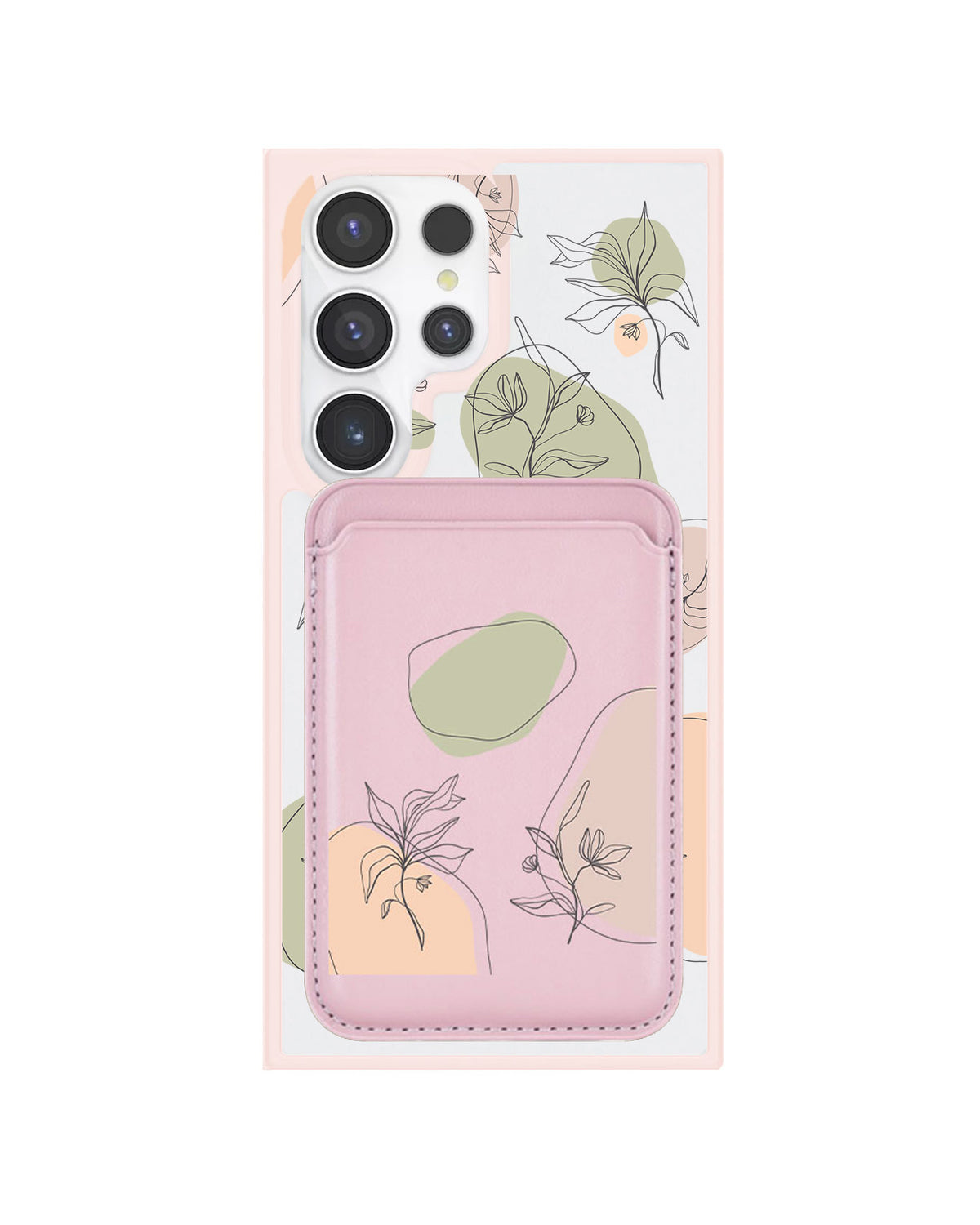 Android Magnetic Wallet Case - Sketchy Flower
