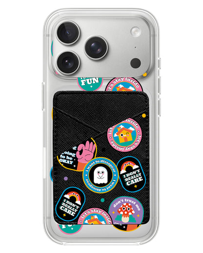 iPhone Phone Wallet Case - Monster Sticker Pack