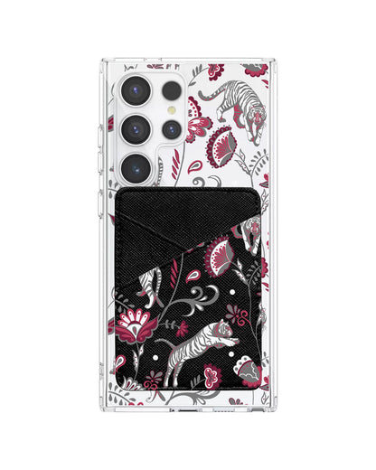 Android Phone Wallet Case - Tiger & Floral 6.0