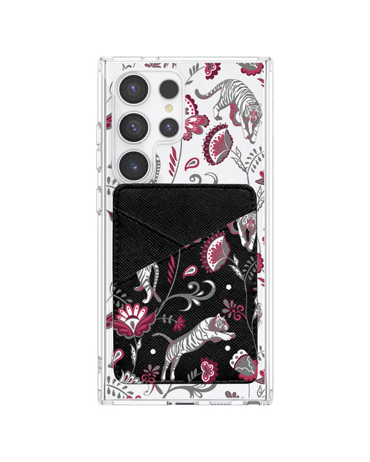 Android Phone Wallet Case - Tiger & Floral 6.0