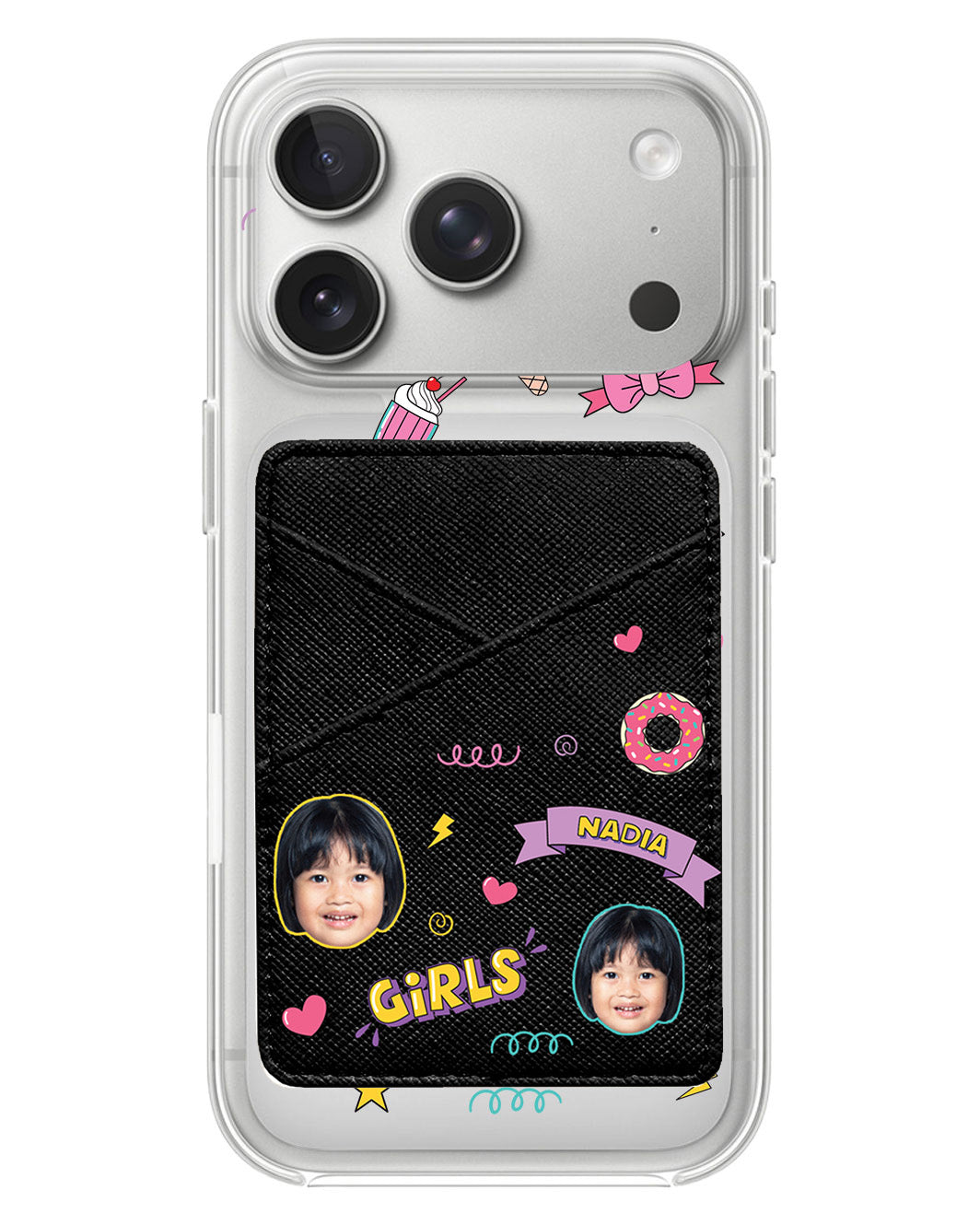 iPhone Phone Wallet Case - Face Grid Comic