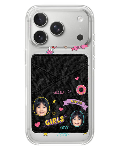 iPhone Phone Wallet Case - Face Grid Comic