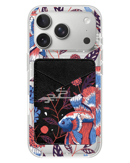 iPhone Phone Wallet Case - Fish & Floral 2.0