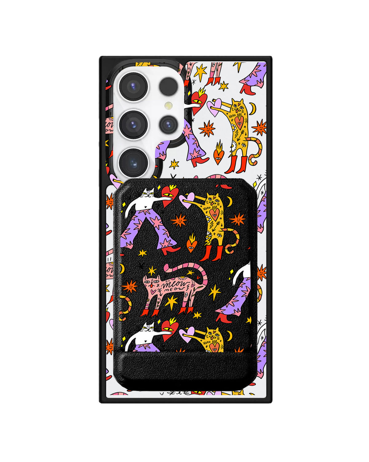 Android Magnetic Multifold Wallet - Meow