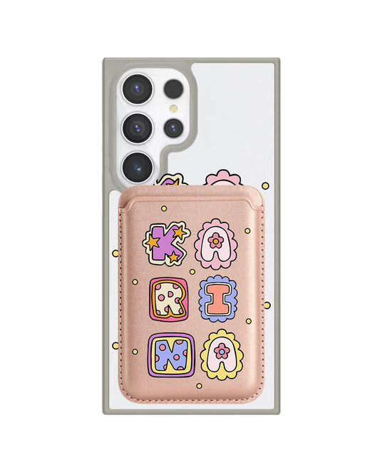 Android Magnetic Wallet Case - Adorable monogram 2.0
