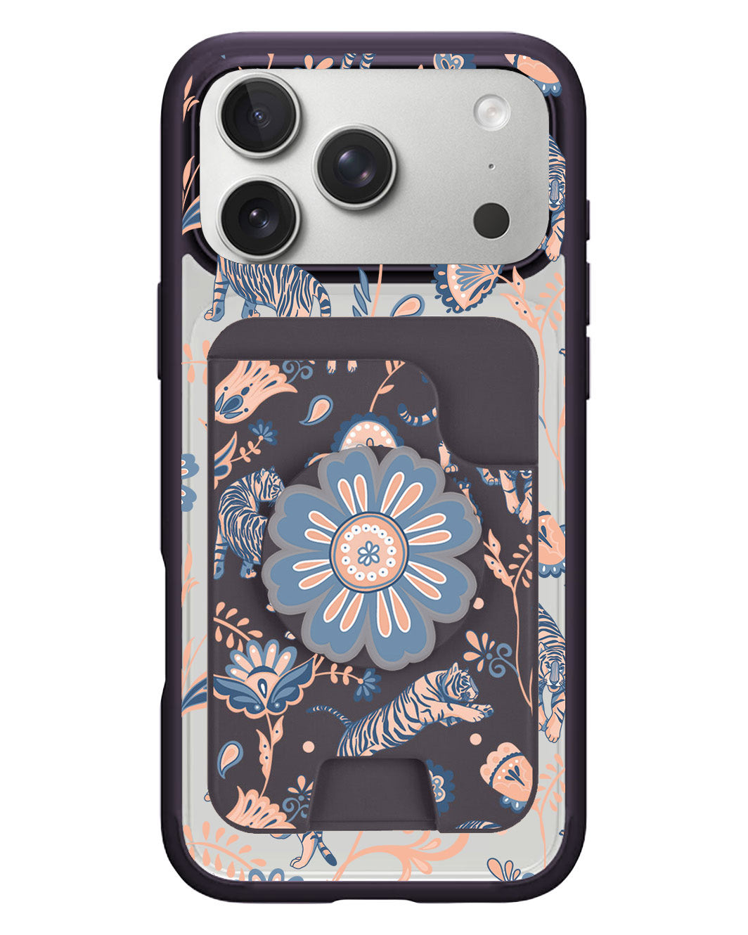 iPhone Magpop Wallet - Tiger & Floral 5.0