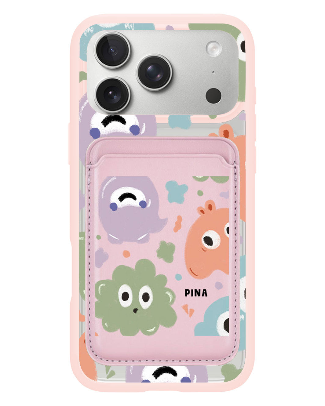 iPhone Magnetic Wallet Case - Cute Monster 2.0