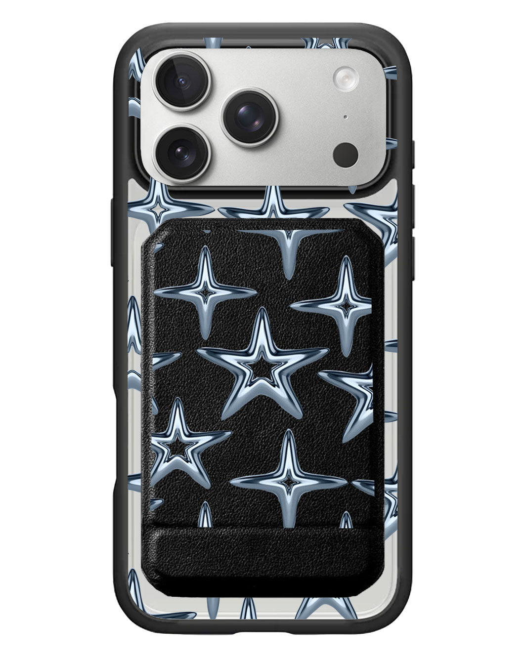 iPhone Magnetic Multifold Wallet - Chrome Star
