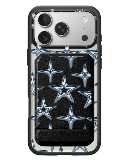 iPhone Magnetic Multifold Wallet - Chrome Star
