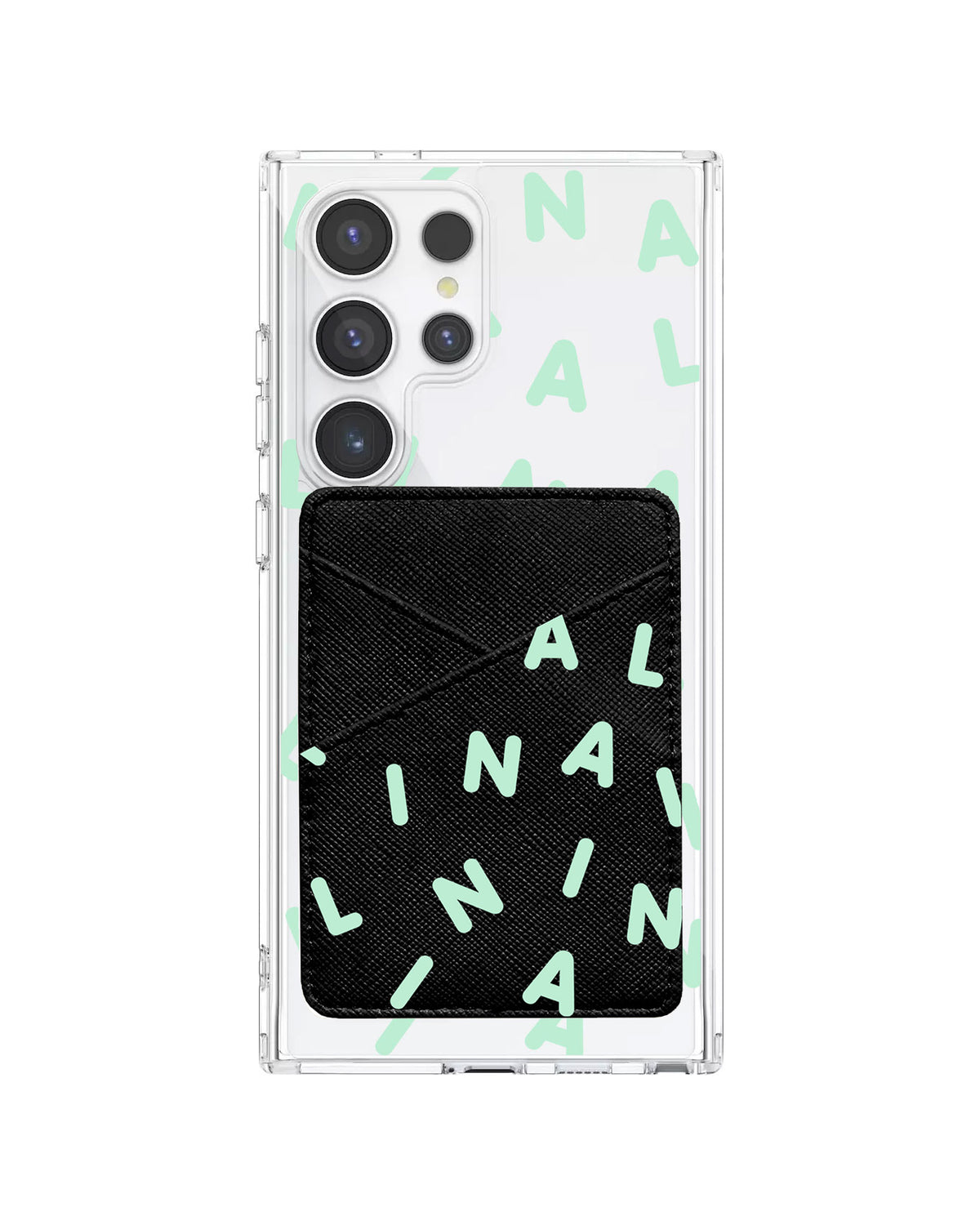 Android Phone Wallet Case - Monogram 2.0 Tosca
