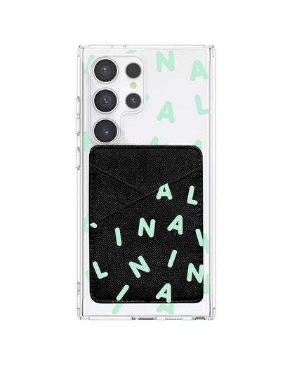 Android Phone Wallet Case - Monogram 2.0 Tosca
