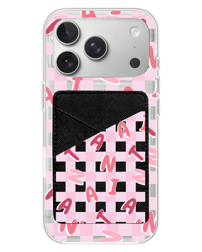 iPhone Phone Wallet Case - Checkered Monogram 1.0