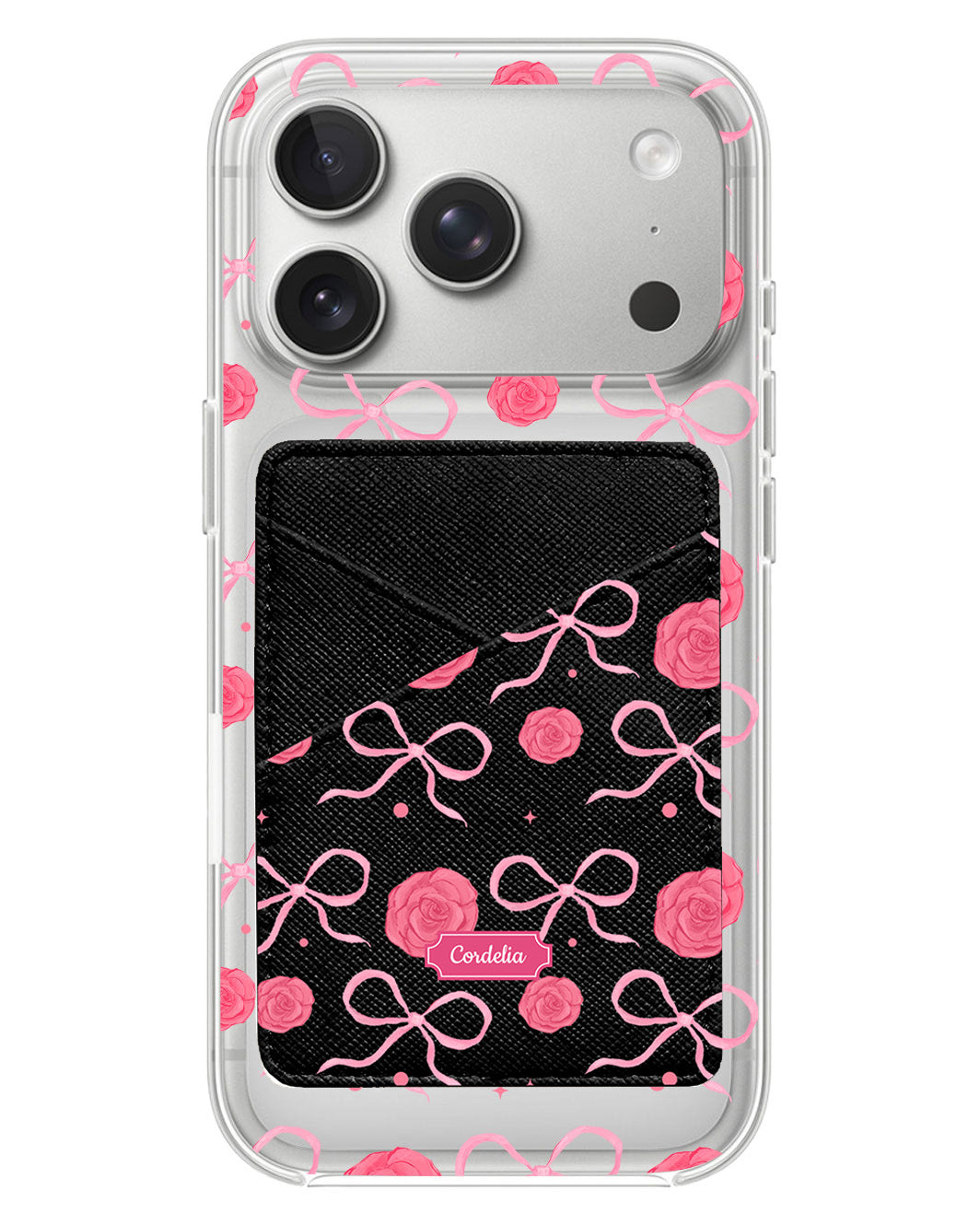 iPhone Phone Wallet Case - Coquette Rose