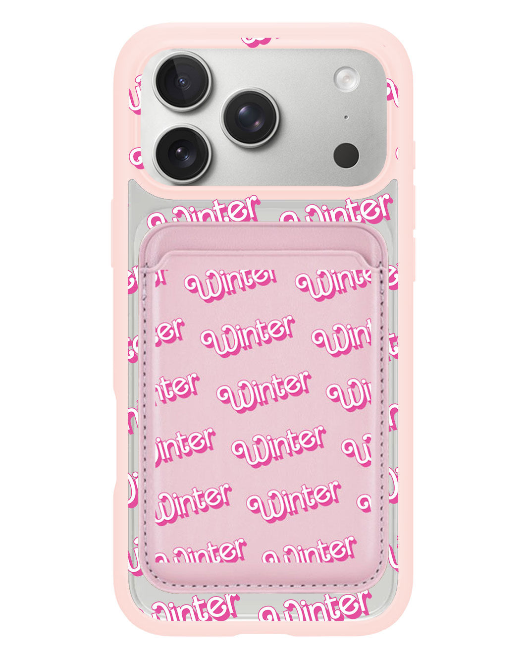iPhone Magnetic Wallet Case - Barbie Monogram