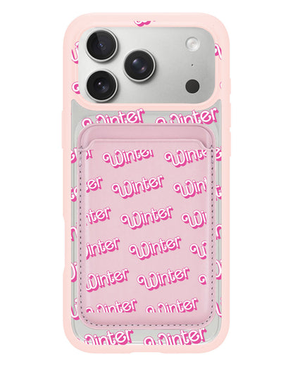 iPhone Magnetic Wallet Case - Barbie Monogram